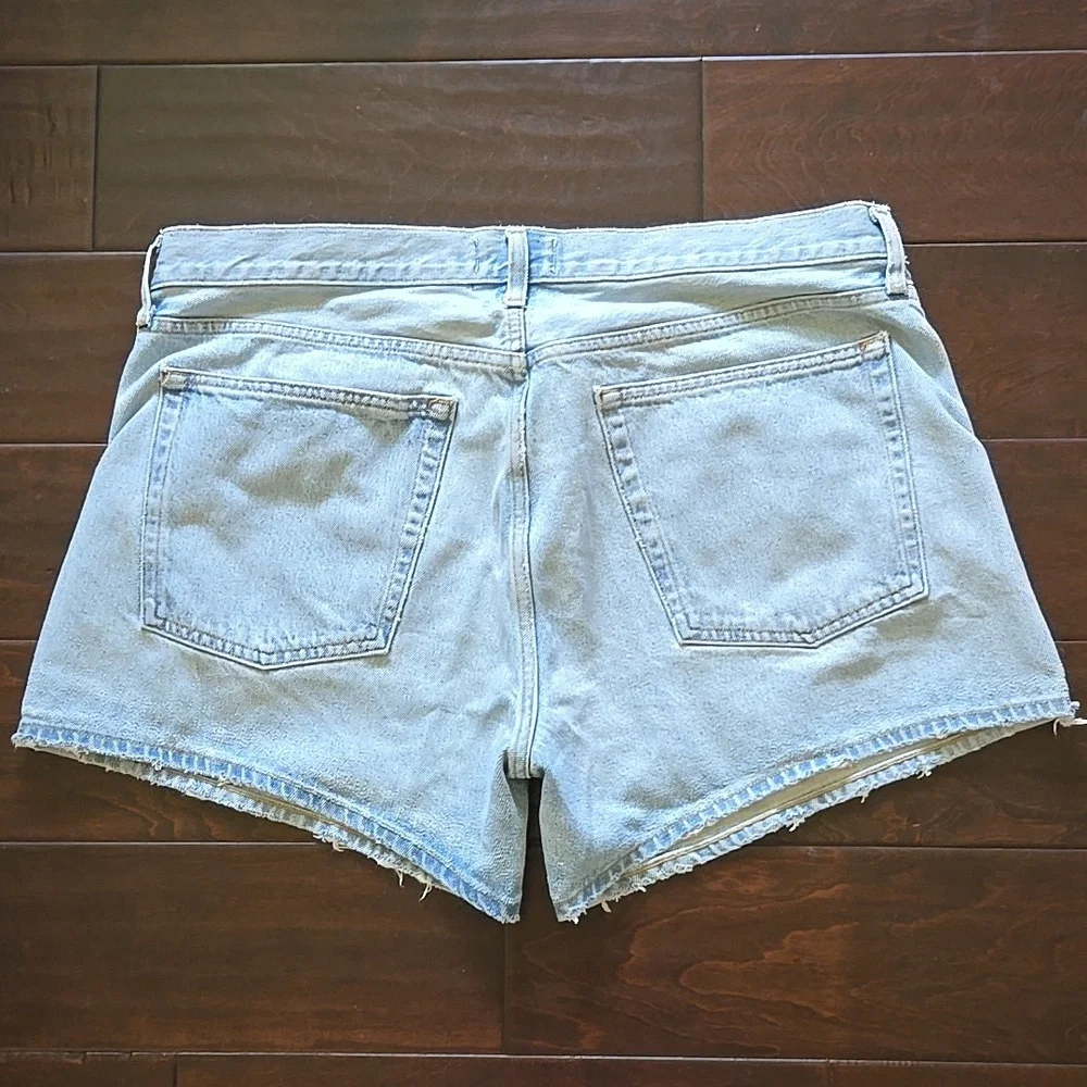 Agolde Light Blue Denim Jean Shorts